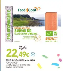 naturéO Food4good saumon bio portions avec peau offre