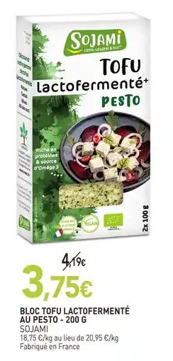 naturéO Sojami bloc tofu lactofermenté au pesto offre