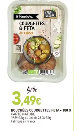 naturéO Carte nature bouchées courgettes feta offre
