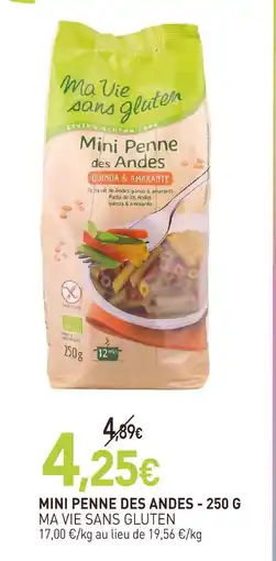 naturéO Ma vie sans gluten mini penne des andes offre