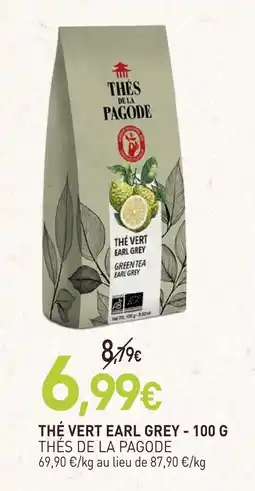 naturéO Thés de la pagode thé vert earl grey offre