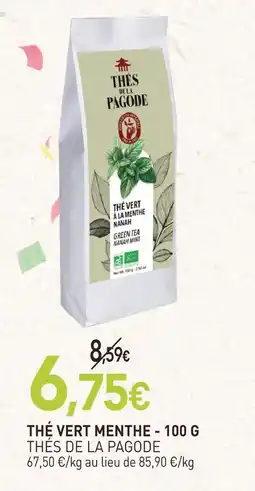 naturéO Thés de la pagode thé vert menthe offre