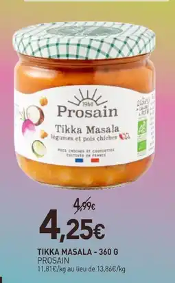 naturéO Prosain tikka masala - 360 g offre
