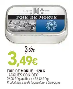 naturéO Jacques gonidec foie de morue - 120 g offre
