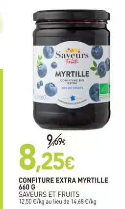 naturéO Saveurs et fruits confiture extra myrtille offre