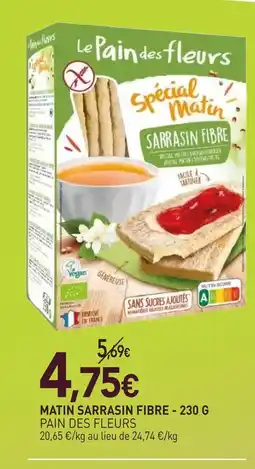 naturéO Pain des fleurs matin sarrasin fibre offre