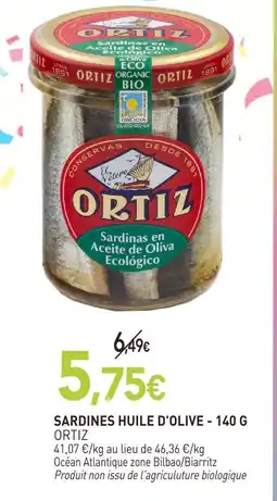 naturéO Ortiz sardines huile d'olive offre