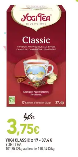 naturéO Yogi tea yogi classic x 17 offre