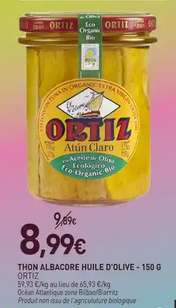 naturéO Ortiz thon albacore huile d'olive offre
