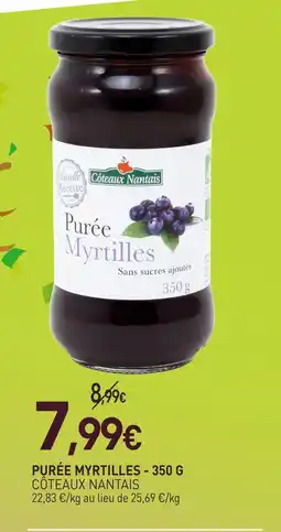 naturéO Côteaux nantais purée myrtilles offre