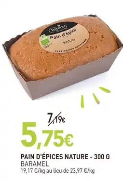 naturéO Baramel pain d'épices nature offre