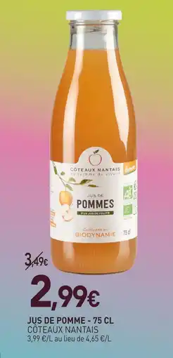 naturéO Côteaux nantais jus de pommes offre