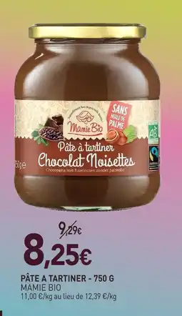 naturéO Mamie bio pâte à tartiner chocolat noisettes offre