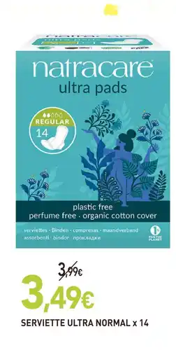 naturéO Natracare serviette ultra normal x 14 offre