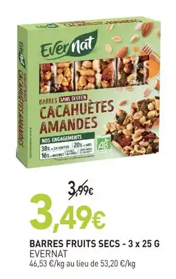 naturéO Evernat barres fruits secs offre