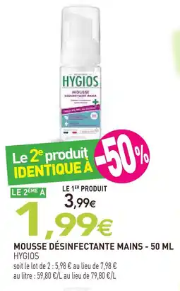 naturéO Hygios mousse désinfectante mains offre