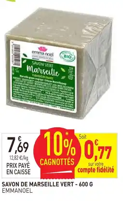 naturéO Emmanoel savon de marseille vert offre