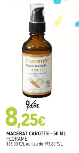 naturéO Florame macérat carotte offre