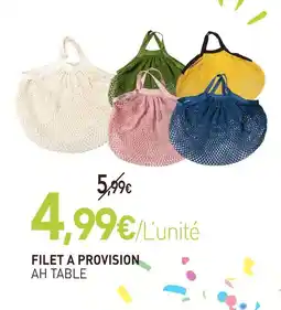 naturéO Ah table filet à provision offre