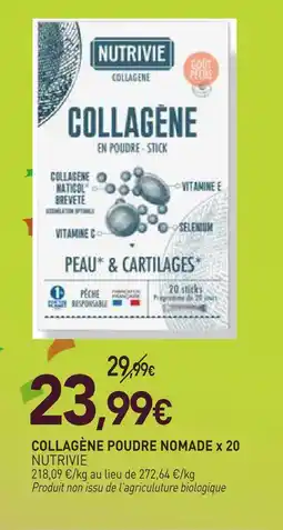 naturéO Nutrivie collagène poudre nomade x 20 offre