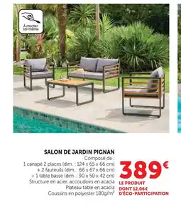 Hyper U Salon de jardin pignan offre