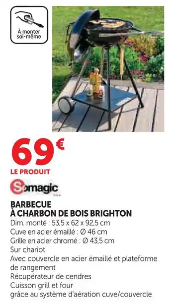 Hyper U Somagic barbecue à charbon de bois brighton offre