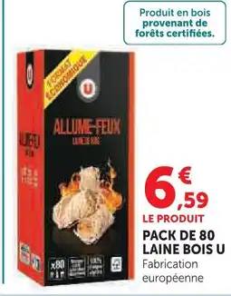 Hyper U U allume-feux laine de bois offre