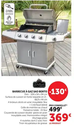 Hyper U Oregon grill barbecue à gaz sao bento offre