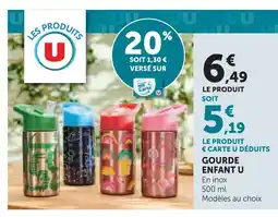 Hyper U U gourde enfant offre