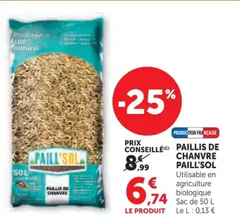 Hyper U Paill'sol paillis de chanvre offre