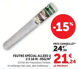 Hyper U U feutre spécial allées offre