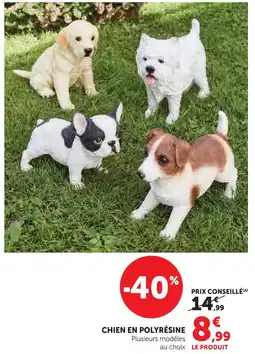 Hyper U Chien en polyrésine offre