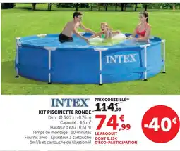 Hyper U Intex kit piscinette ronde offre