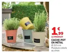Hyper U Cache-pot en métal - rose offre