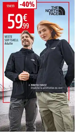 Intersport The north face veste softshell adulte offre