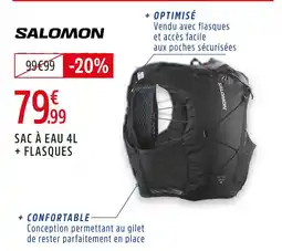 Intersport Salomon sac à eau 4l + flasques offre