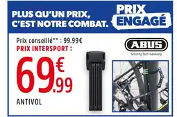 Intersport Abus antivol offre