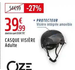 Intersport Oze casque visière adulte offre