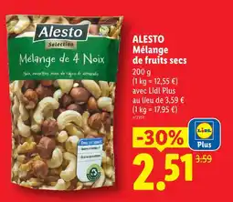 Lidl Alesto mélange de fruits secs offre