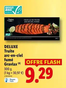 Lidl Deluxe truite arc-en-ciel fumé gravlax offre