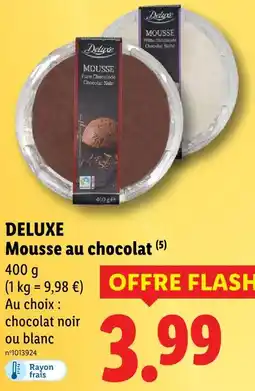 Lidl Deluxe mousse au chocolat noir offre