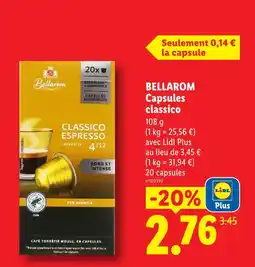 Lidl Bellarom capsules classico offre