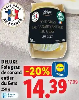 Lidl Deluxe foie gras de canard entier du gers offre