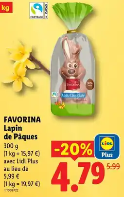 Lidl Favorina lapin de pâques offre