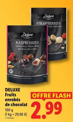 Lidl Deluxe fruits enrobés de chocolat offre