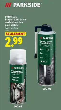 Lidl Parkside pro ou de réparation pour voiture offre