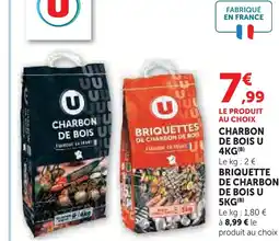 Super U U charbon de bois 4 kg offre