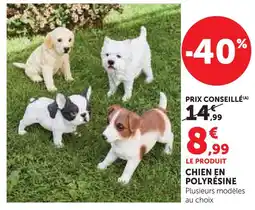 Super U Chien en polyrésine offre