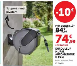 Super U U enrouleur mural automatique 25 m offre