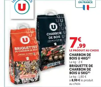 Super U U charbon de bois offre